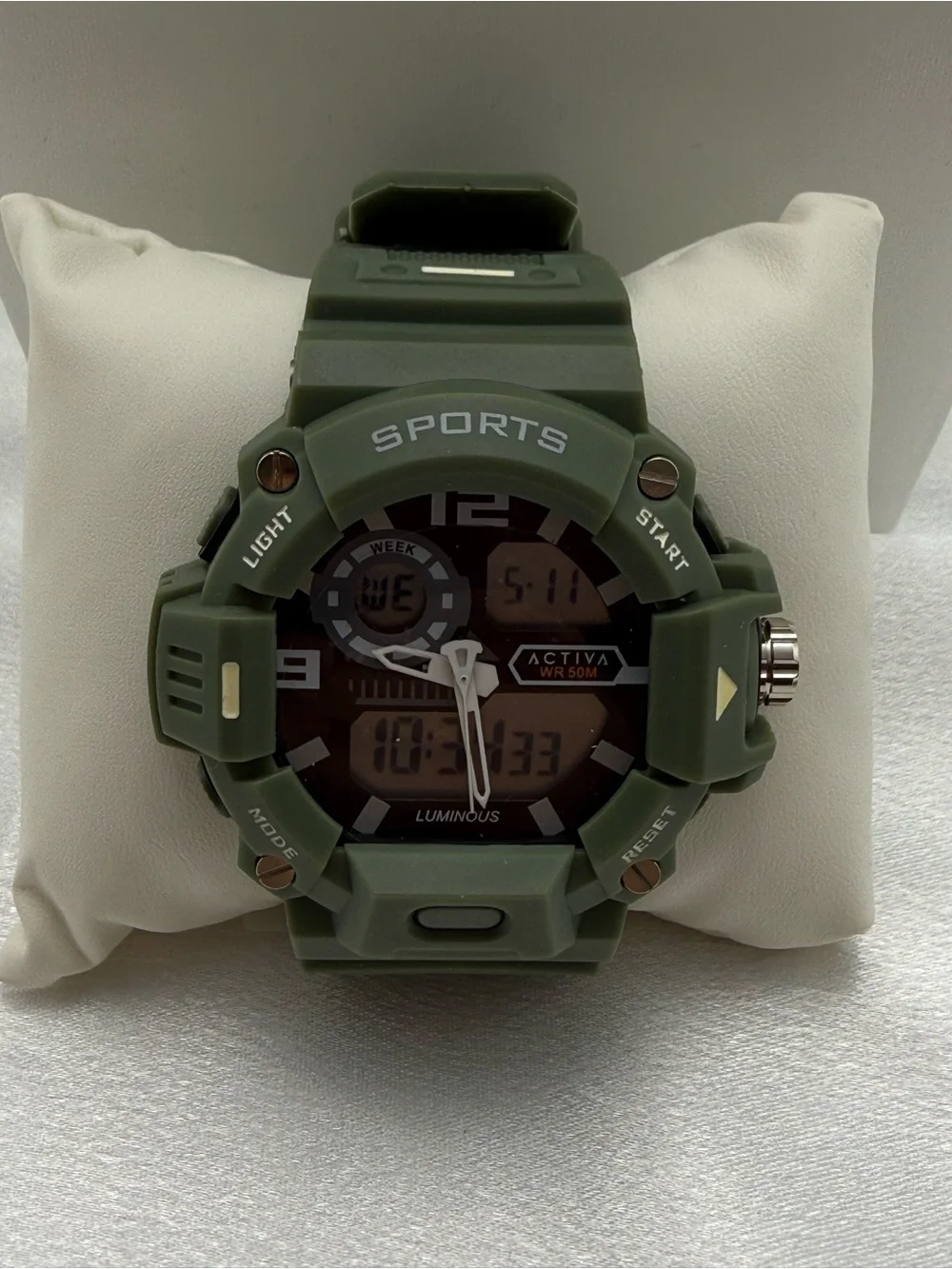 Activa Neo x Invicta 55mm Green Digital Men’s Watch